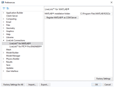 COMSOL 6.3 - Changing the MATLAB® Version