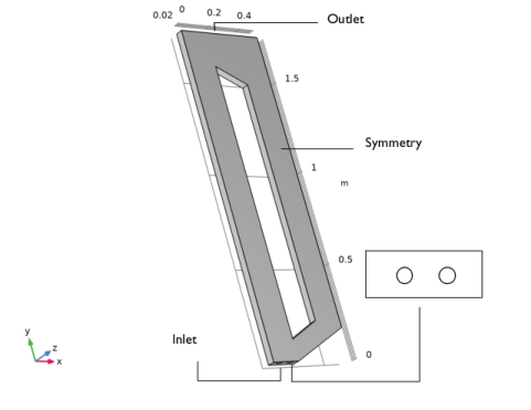 COMSOL 6.3 - Flow in an Airlift Loop Reactor