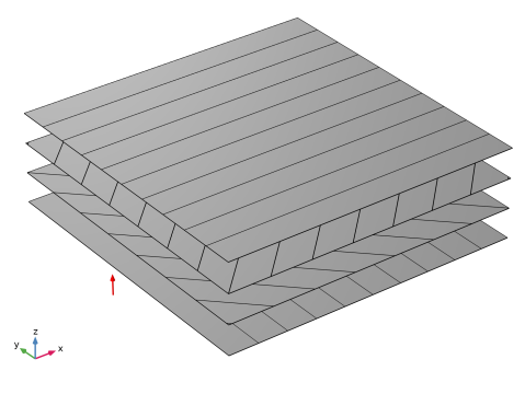 Dcomposite Rigid Shell COMSOL 6.3 - Failure Prediction in a Laminated Composite Shell